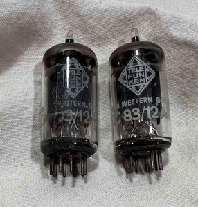 Pair of Matched Telefunken 12AX7 ECC83 Long Smooth Plate Tubes TV-7D/U Strong!! - Picture 1 of 5
