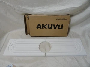 NEW AKUVA FAUCET MAT FOR KITCHEN SINK - 15.8" X 3.9" FAST DRYING STONE SINK TRAY - Picture 1 of 2