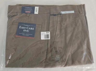 Men's Croft & Barrow Easy Care Straight Leg Khakis Size 40 x 34 Brown NEW - Image 1 of 4