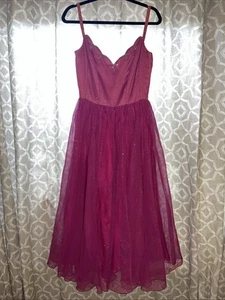 Mike Benet Formals A Line Pink Sparkly Gown. Sz 10. Fit And Flowy. Vintage - Picture 1 of 17