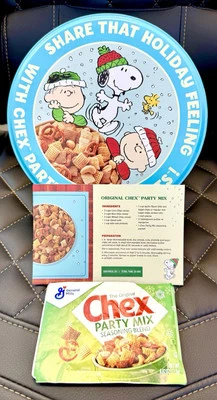 Peanuts Chex вечеринки смесь олова Snoopy Charlie Brown Christmas General Mills 2024 новый - Изображение 1 из 4