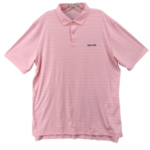 Camisa Polo Peter Millar Para Hombre Talla XL Rosa Peso Pluma Isleworth Rayas Golf - Imagen 1 de 12