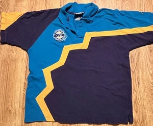 POLO SHIRT APEX ONE VINTAGE NFL FOOTBALL RETRO ATLANTA SUPER BOWL XXVIII 1994 LG - Picture 1 of 9