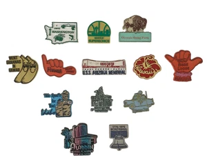 Refrigerator Magnets 13 Rubber 70’s Fridge Refrigerator Travel WA OR HI Sonics - Picture 1 of 3