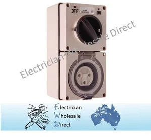 Interruptor redondo 32A 240 V de 3 pines interruptor conmutador industrial IP66 amplificador - Imagen 1 de 6