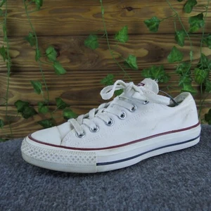 Converse Women's Classic Low Top Sneaker White Fabric 8 Medium Gently Used 2025 - Imagen 1 de 7