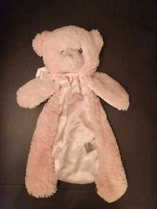 Baby Gund Pink Bear Snuggle Blanket Lovey Silky - Picture 1 of 4