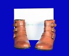 Eric Michael Sparta Womens Leather Buckle Strap Brown Bootie Size 8.5 NEW IN BOX