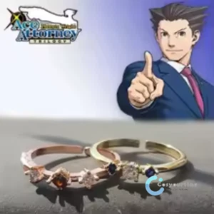 Spiel Ace Attorney Cosplay Phoenix Wright Miles Edgeworth Ring offener Schmuck Geschenk - Bild 1 von 11