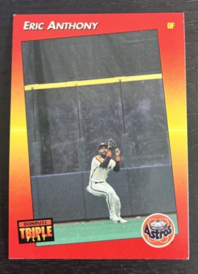 1992 Donruss Triple Play - Eric Anthony - #18 - Houston Astros - Image 1 of 2