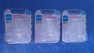 MAM Nipples Size 3 Fast Flow Bundle of 3 - (2 pack) 6522-006-3-1 - Picture 1 of 5