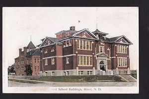 1911 ventanas metálicas en edificios escolares Minot Dakota del Norte postal - Imagen 1 de 2