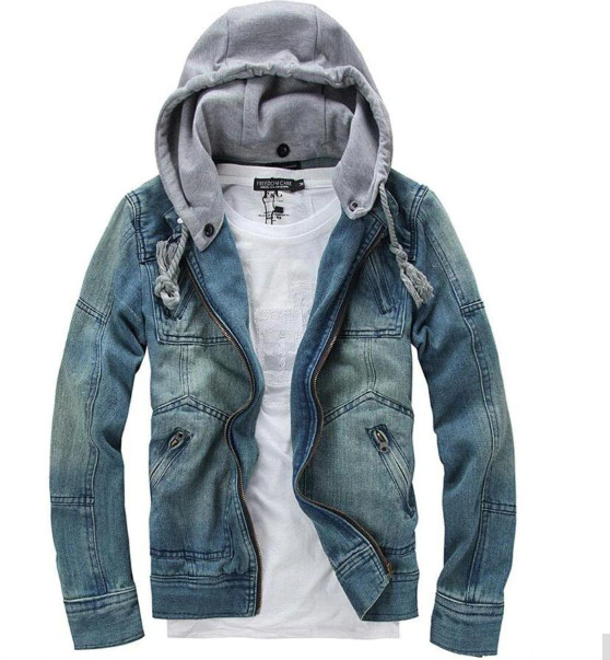 Detachable Hoodie Casual Denim Coat 