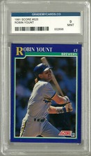 1991 SCORE #525 ROBIN YOUNT GRADE 9 Mint HOF Milwaukee Brewers