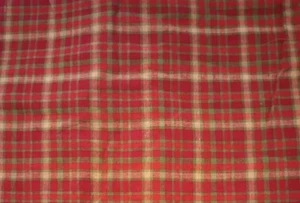 green red plaid checkered fun fabric length piece 22 x 18.5 inch USA - Picture 1 of 2