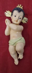 BABY JESUS FIGURE SCULPTURE HAND MADE OF WOOD IN THE HOLY LAND 30 CM - Picture 1 of 5