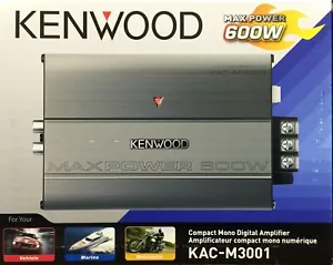 NEW KENWOOD KAC-M3001 Class D Monoblock Compact Digital Car/ATV/Marine Amplifier - Picture 1 of 1