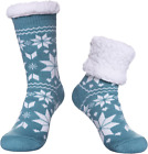Chaussettes pantoufles pour femmes avec poignées chaussettes douces et confortables doublées de polaire hiver chaud fuz