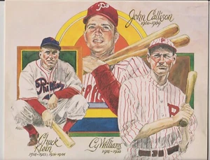 1983 PHILADELPHIA PHILLIES Kalenderseite 100 Jahre C KLEIN J CALLISON C WILLIAMS - Bild 1 von 1
