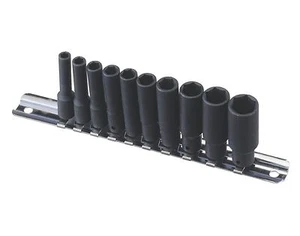 Juego de enchufes de impacto profundo Dr. SAE de calidad 10 piezas 1/4" Genius Tools garantía TD-210S - Imagen 1 de 1