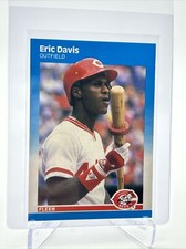 1987 Fleer Eric Davis Baseball Card #198 Mint FREE SHIPPING