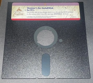 Rare Collectible VTG Original AOL America Online v1.5a PC Floppy Disk 5.25 5 1/4 - Picture 1 of 3