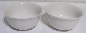 Pfaltzgraff   Filigree  White  6" X 3"  Deep Cereal Bowls  Set of 2 - Picture 1 of 4