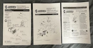 Campbell Hausfeld Portable ASME Air Compressor Manual & Guide HJ300101, HJ300201 - Picture 1 of 3