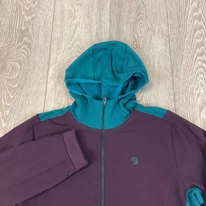 Mountain Hardwear Keele Hybrid Hoody Plum/Green Large Men’s Sweatshirt Long - Picture 1 of 7