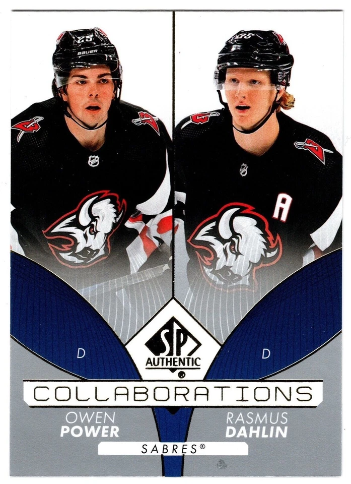 2022-23 SP Authentic Collaborations OWEN POWER RASMUS DAHLIN #C-11 Buffalo UD RC - Image 1 of 1