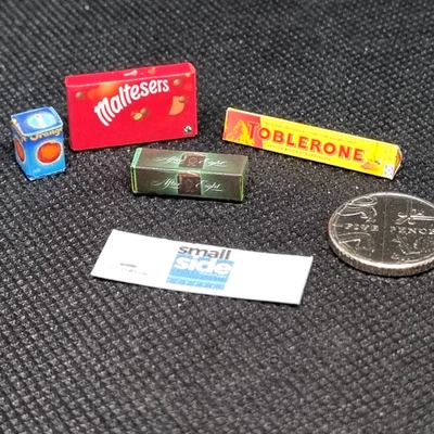 Dolls House miniature 1:12 scale 4 x Christmas Favourites Chocolate Boxes Set - Image 1 of 2