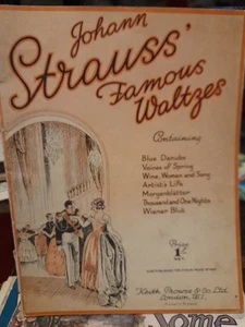 J.STRAUSS/ FAMOUS WALZES FOR PIANOFORTE - Picture 1 of 1