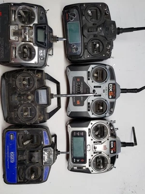 RC helicopter/ plane remote/ transmitter lot eflite spektrum etc - Image 1 of 4