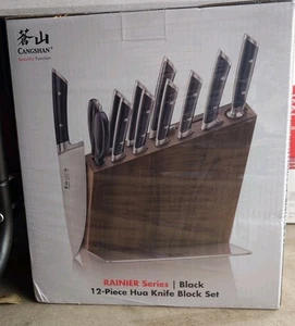 Cangshan Rainier Series Hua German Steel Forged 12-Piece Knife Block Set Rare - Picture 1 of 5