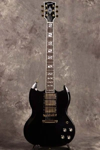 *NEW* Gibson Exclusive SG Supreme Ebony Black 3PU CoilTap Gold Hardware W/HSC - Picture 1 of 11