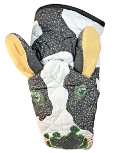 Boston Warehouse Cow Holstein Mitt For Decorative Use Only - Picture 1 of 6