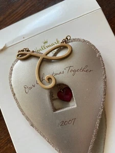 Hallmark Keepsake Gold Heart Ornament 'Our Christmas Together' 2007 - Picture 1 of 4