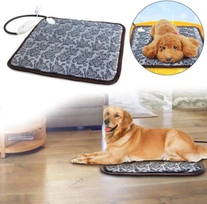 Pet Cat Dog Adjustable Heating Pad Electric Heater Mat Waterproof Warmer Bed - Picture 1 of 8