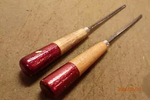 LOT A69 2 VINTAGE BUCK BROTHERS BROS. CARVING CHISELS WOODWORKING TOOLS - Picture 1 of 10