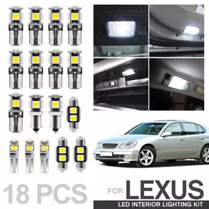 Kit LED interior blanco frío de 18 piezas para 98-05 Lexus GS300 GS430 luz domo de cortesía - Imagen 1 de 9