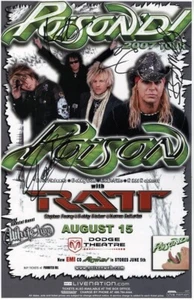 Poison 2007 trasa koncertowa podpisana x4 limitowana edycja z autografem plakat GIG - Zdjęcie 1 z 2