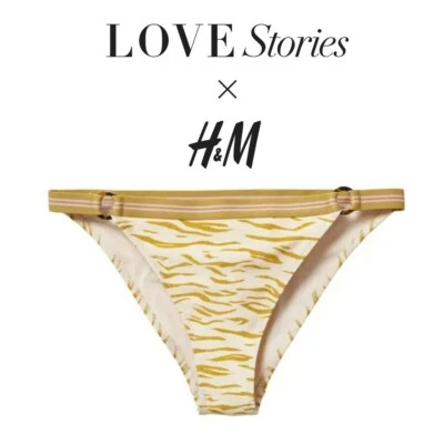 Parte inferior de bikini H&M x Love Stories Swim Club Tiger AGOTADA NUEVA CON ETIQUETAS TALLA 14 TALLA MÚLTIPLE Foto 1 de 4