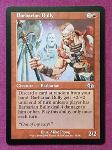 Magic The Gathering JUGMENT BARBARIAN BULLY tarjeta roja Magic The Gathering - Imagen 1 de 2