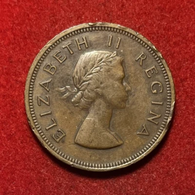 South Africa Penny 1956 Bronze Coin KM#46 T6281 - Image 1 of 2