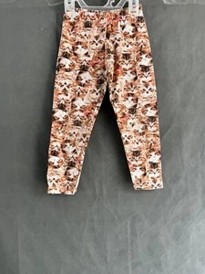 Girls Size 4 Cat Print Multicolor Leggings - Picture 1 of 6