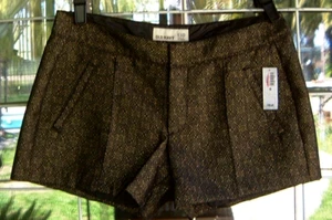 New Old Navy Gold Sparkle Dressy Lined Shorty Shorts Sz. 10 32" Waist - Picture 1 of 2