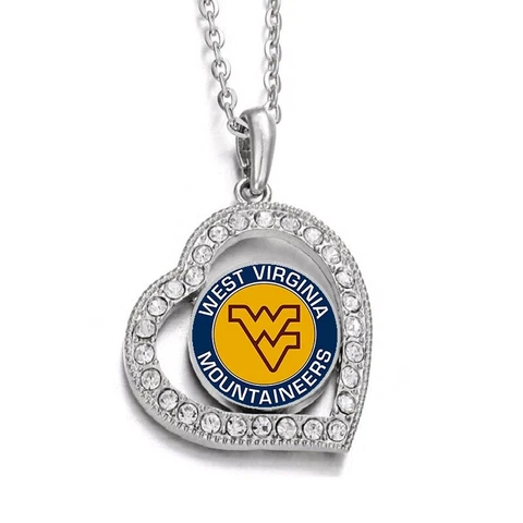 West Virginia WVU Mountaineers Womens Sterling Silver Necklace And Pendant D19 Cover