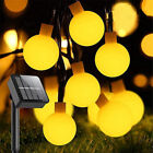 Solar Globe Feenlichter 100 LED Kugeln Außendekoration Wasserdicht Garten Hof