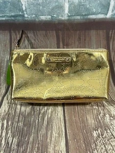 533 NWT KATE SPADE New York LITTLE SHILOH Metro Spade Gold Shimmer cosmetic bag - Picture 1 of 3