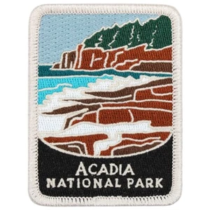 Acadia National Park Patch - Daisies, Maine Official Traveler Series 3"(Iron on) - Picture 1 of 1